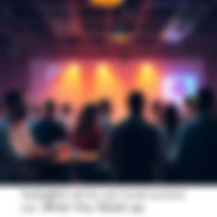 A group of diverse people discussing 0uc spin trends at a community meetup.