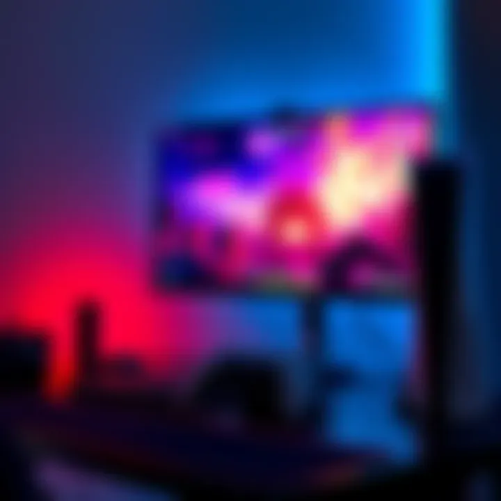A PS5 connected to a 120Hz gaming monitor displaying a vibrant game, showcasing improved graphics and smooth gameplay.