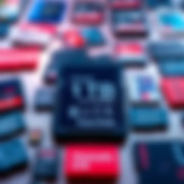 A display of various SD cards with a focus on a 1TB SD Express card, highlighting the absence of cards from Sandisk and Nintendo