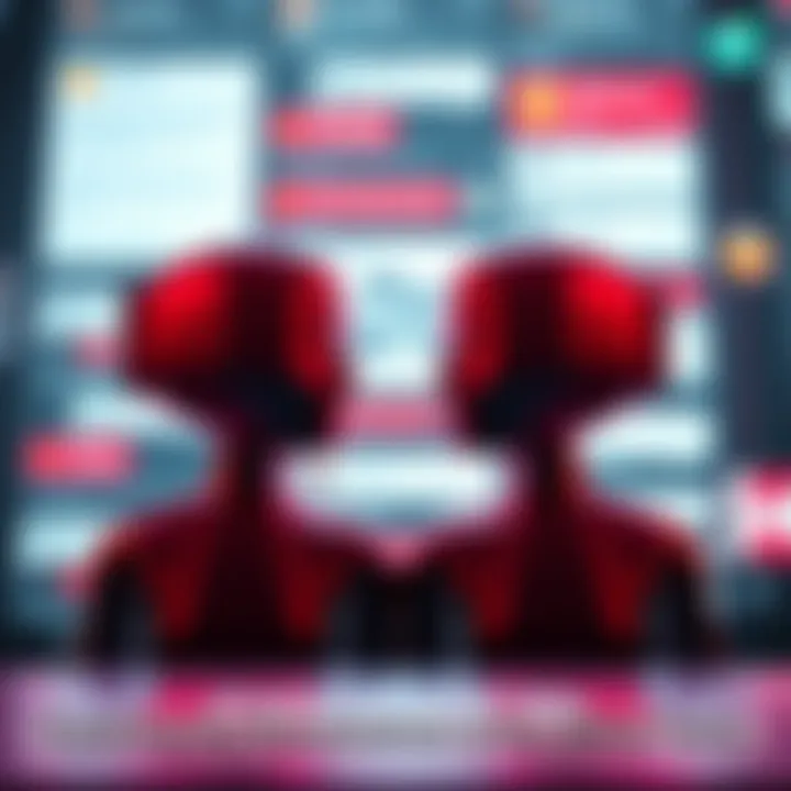 Two digital figures side by side symbolizing the 200ms Twins phenomenon, with a backdrop of online forums and chat bubbles