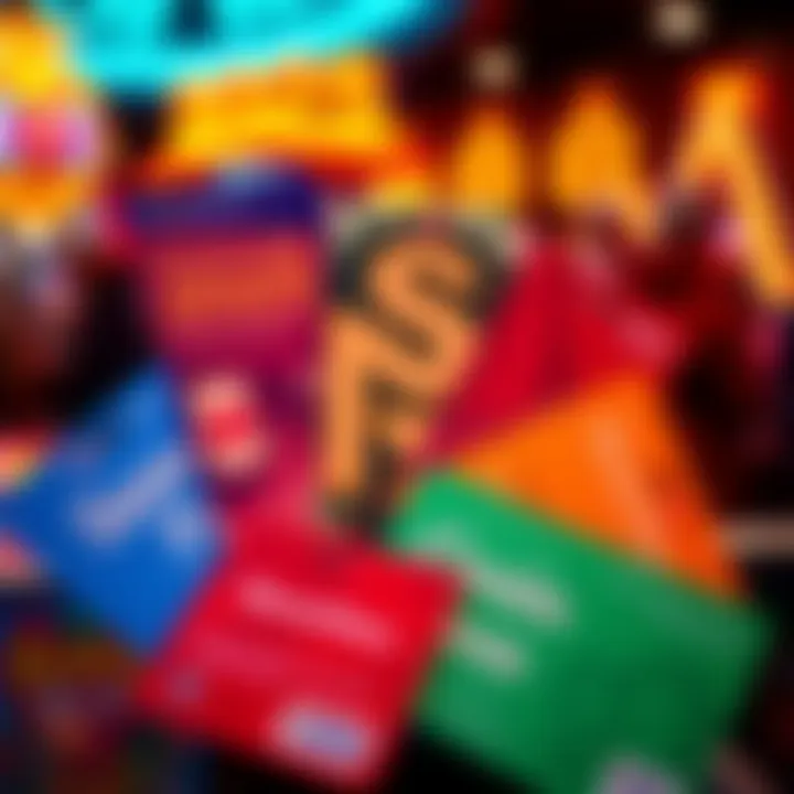 A display of colorful 2025 Season Pass cards showcasing benefits and perks for cardholders