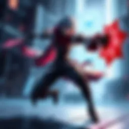 2B character from NieR in a dynamic pose showcasing new features from the crossover update.