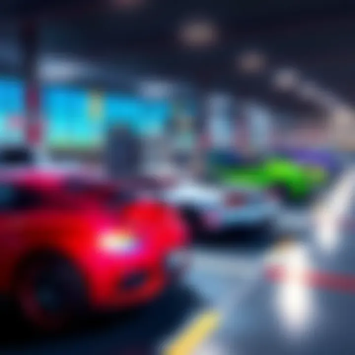 Cover of 2D Car Parking Master showing cars in a parking lot with colorful graphics and a racing theme