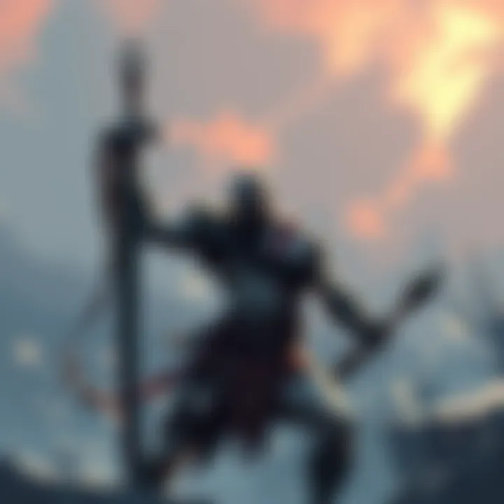 Art showing Kratos in a 2D style, inspired by both Prince of Persia and pixel art from Blasphemous.