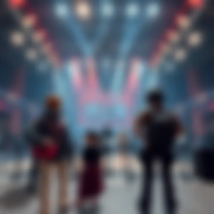 Two teams preparing for a match in a boxPvP arena, showing players and team selection interface.