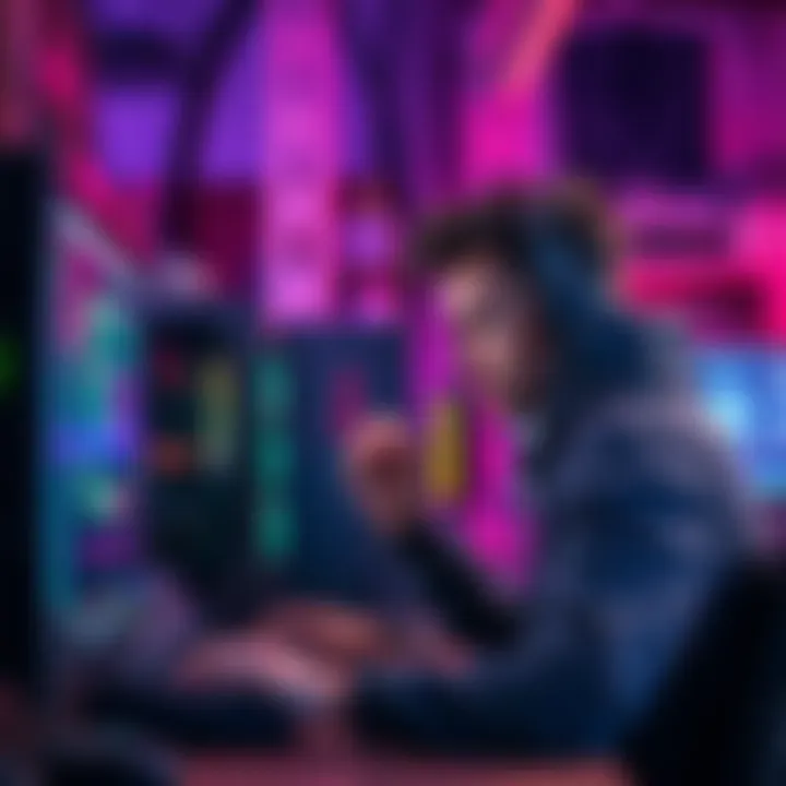 A person checking their computer setup with a 3090 GPU, looking frustrated due to underperformance compared to lower-end models