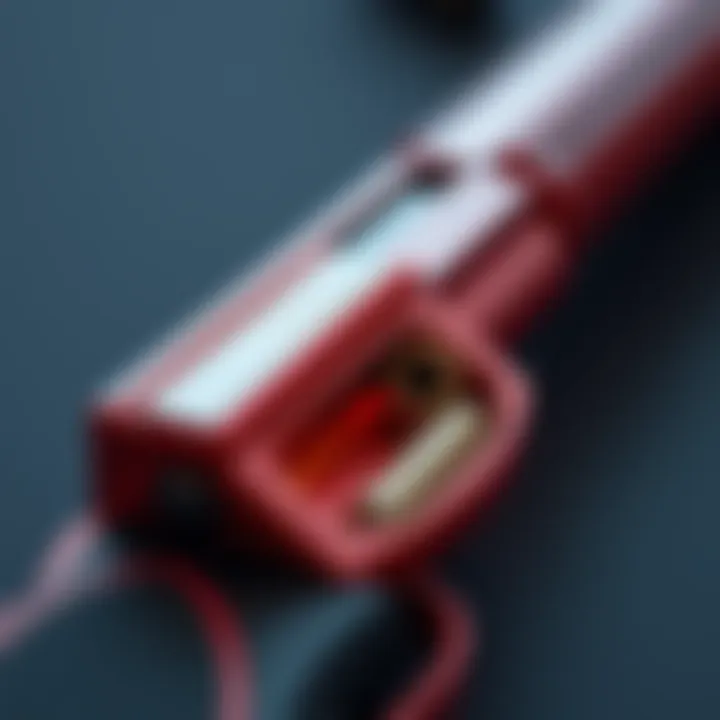 3D Printed Requiem Close-up of a 3D printed Requiem showcasing its detailed design with a single round in the chamber.