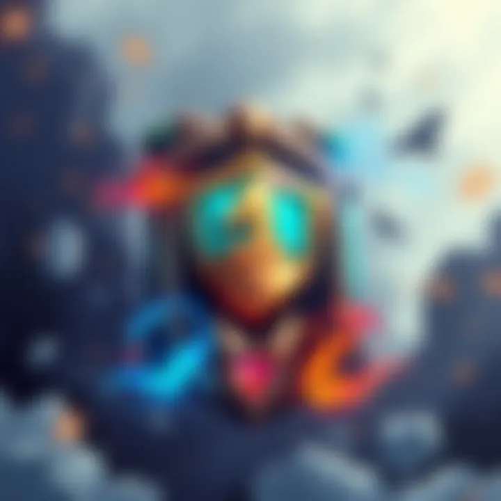 An illustration of a new 4 mana card design, featuring a protective shield symbol and mana energy visualization, suggesting its role in gameplay strategy.