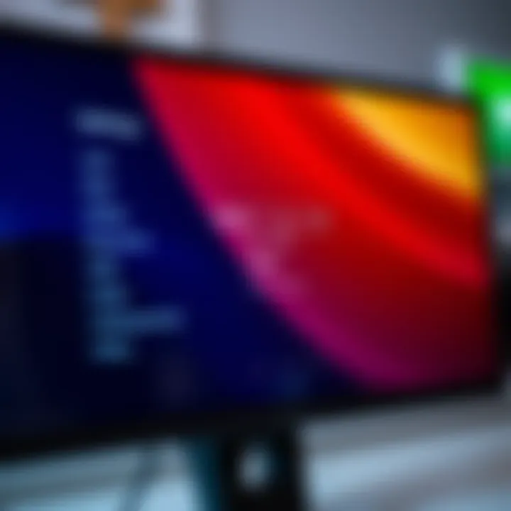 A close-up of a 27-inch monitor displaying 4K resolution settings with a focus on the scaling option selected at 175%.