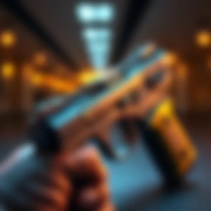 A close-up view of the .500 BFR handgun showcasing its design and features.