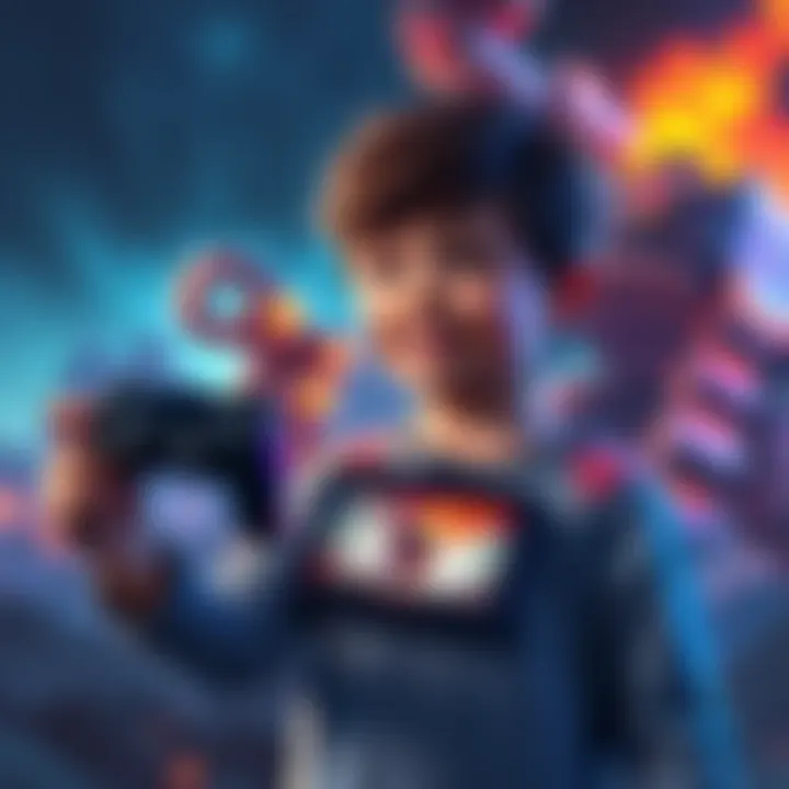 5-Year-Old Defeats Fire Giant in Game A young boy proudly holding a game controller with a screen showing the Fire Giant character defeated in Elden Ring