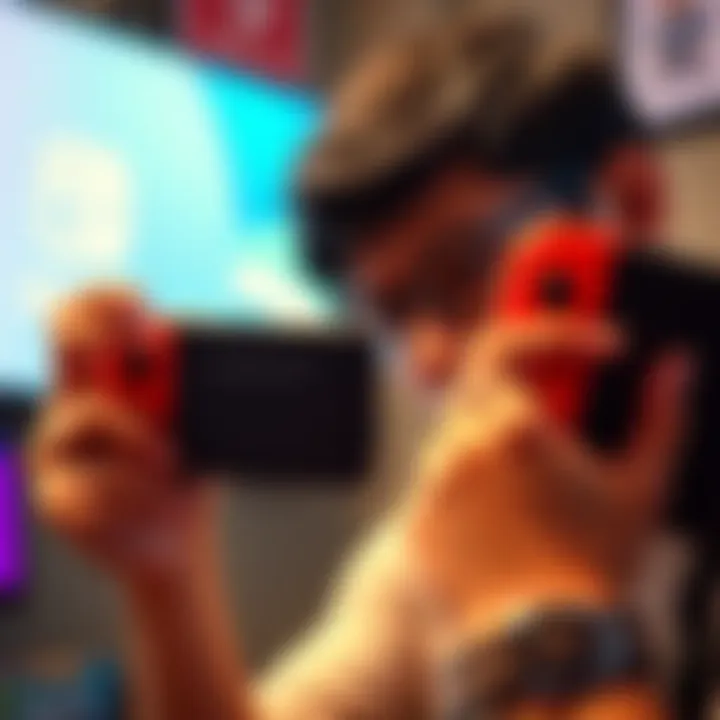 A gamer looks frustrated while holding an 8bitdo controller that is not responding while connected to a Nintendo Switch OLED.
