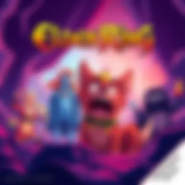 90s-Style Elden Ring Animation Clip A colorful 90s-style cartoon intro featuring characters from Elden Ring, with a retro animation look.