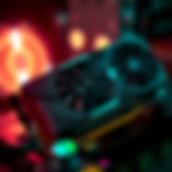 Close-up of a 980 Ti graphics card displaying advanced cooling and design features.