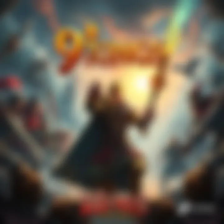 Cover illustration for 9 Kings featuring action scenes and characters in a medieval setting