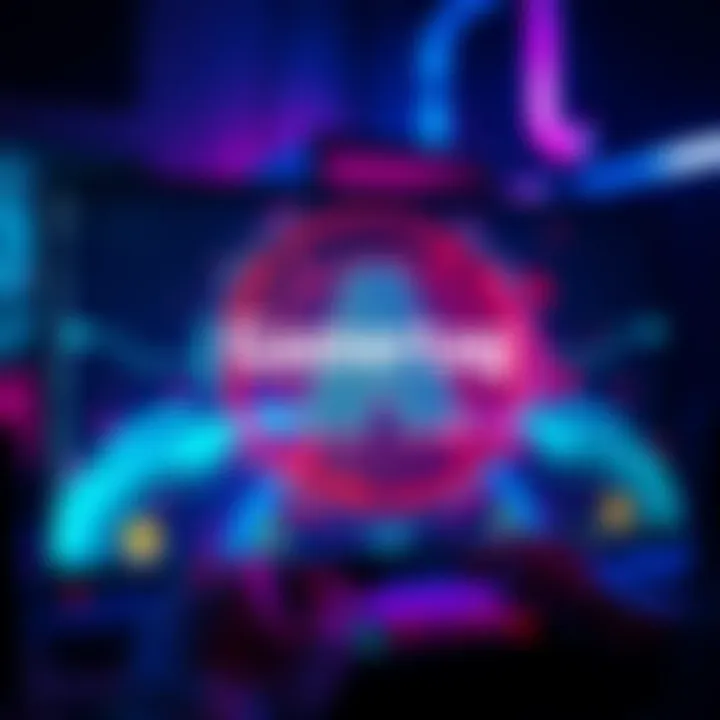 AI Enhanced Gamertag in Gaming A visual representation of a gamertag displayed on a gaming screen with AI graphics enhancing it, symbolizing the new use of AI in gaming.