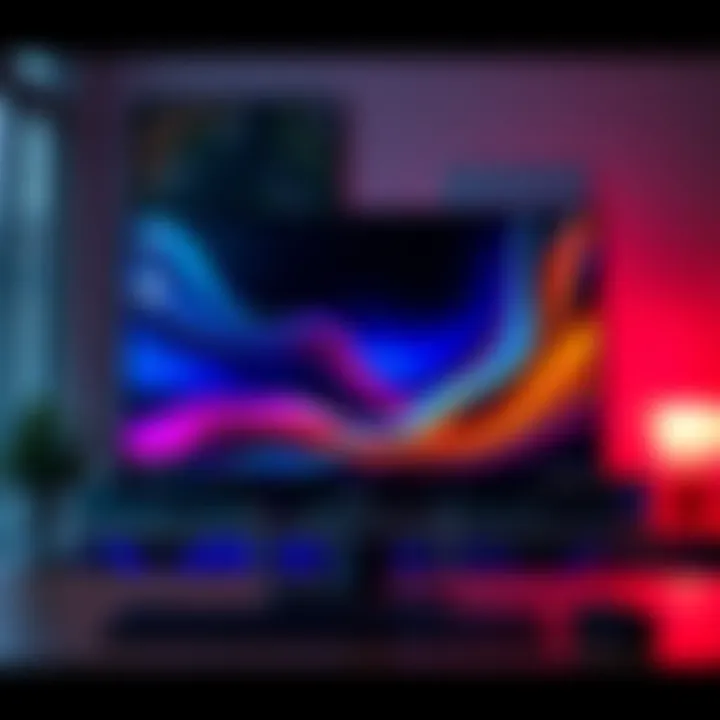 AOC Q27G42XE monitor displaying vibrant colors and HDR settings on a Windows 10 desktop