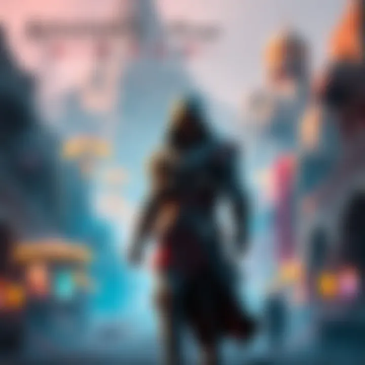 A character from Assassin's Creed Mirage standing in a vibrant city, showcasing new gameplay mechanics in the Valley of Memory expansion.