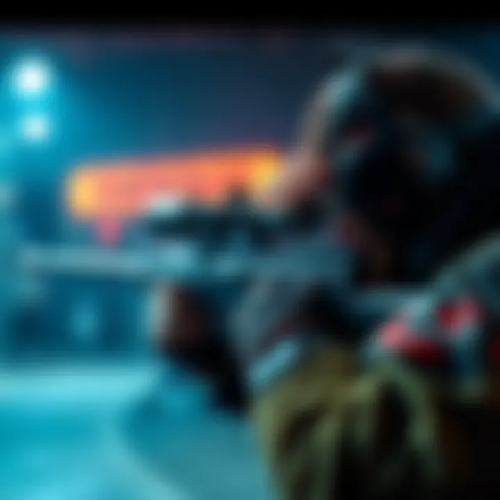 Player aiming with DL Q33 sniper rifle, showcasing precision shooting in intense gameplay