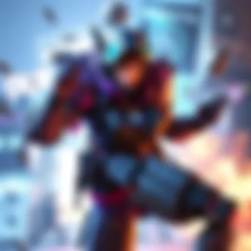 D.Va, a mech pilot character from Overwatch, in action during a Grandmaster tier match. Showing intense gameplay dynamics as she is caught in a battle, emphasizing her current ban situation.