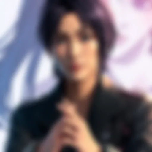 Director Hamaguchi discusses the 200GB size and DLC of FF7 Revelation, with Tifa's character artwork in the background.