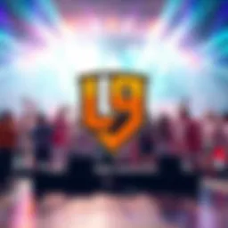 L9 team logo with a vibrant background representing the T1 tournament atmosphere