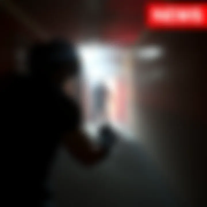 A screenshot showcasing intense action from the RE1 Remake, featuring a character facing a zombie in a dark hallway.