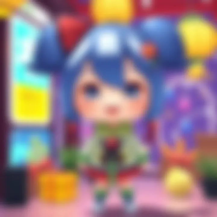 A colorful and unique Ranni Mii character in Tomodachi Life, showcasing creative design elements.