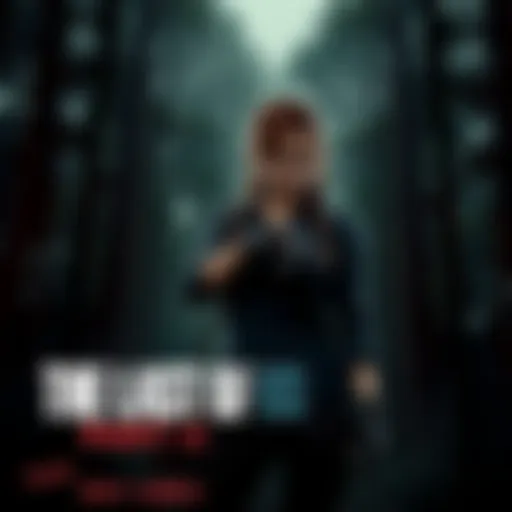 TLOU2 Game Cover Cover of The Last of Us Part II featuring main character Ellie holding a weapon, with a dark forest background and a tense atmosphere.