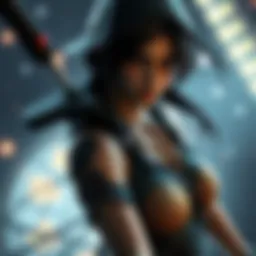TRU Character Design in Underworld Showcase of TRU character design from Underworld game, featuring Lara and other characters with vivid visuals