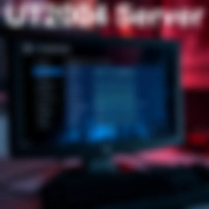 UT2004 Server Setup A computer screen displaying the interface of a UT2004 server configuration, with game settings and mod options visible