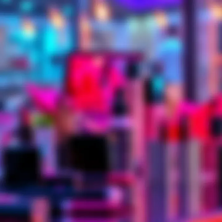 A display of Vee's exclusive cosmetics showcasing vibrant colors and unique designs
