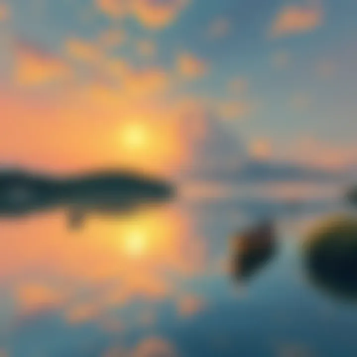 A serene artwork titled 'A Moment's Rest' by Bayard Wu, showcasing calming colors and inviting reflection.
