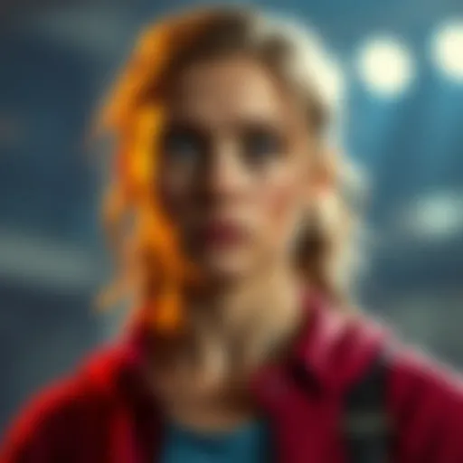 Abby looks determined as she weighs her options for a potential fight scene, showcasing her inner conflict between strength and vulnerability.