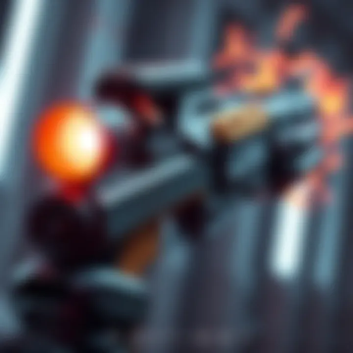 A close-up of the Aberrant Action energy weapon from Destiny, showcasing its design and energy glow.