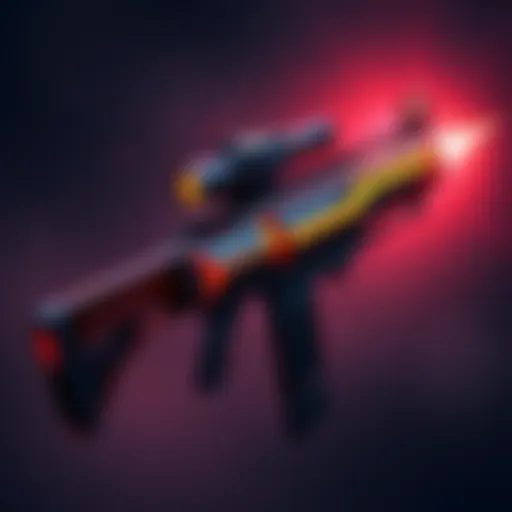 A digital rendering of the Aberrant weapon from the game CONTROL, showcasing its unique design and features.