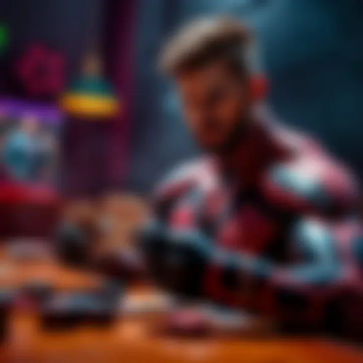 Absorbing Man demonstrating his unique abilities in a card game setting