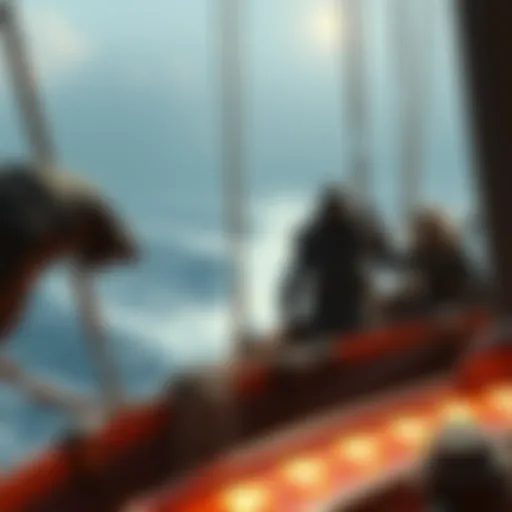 A ship boarding scene from the AC4 Resynced trailer showing changes in character designs and visual effects