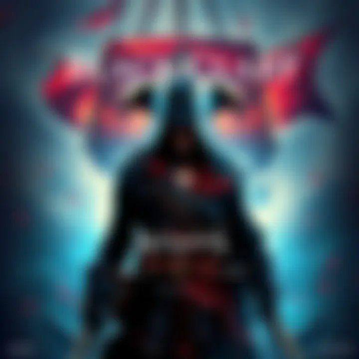 AC Black Flag game cover Cover art featuring the main character from AC Black Flag with a pirate ship in the background