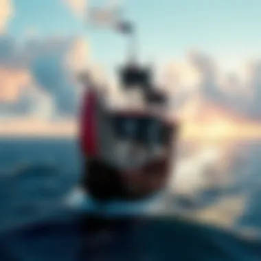 A pirate ship sailing the ocean representing AC Black Flag's new patch update with gameplay fixes and new features.
