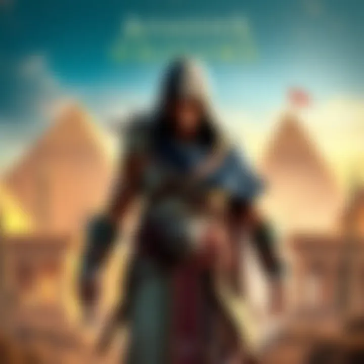 AC Origins Game Cover Cover art of AC Origins showcasing the main character in ancient Egypt