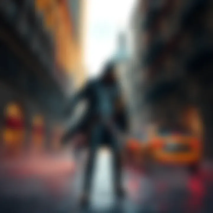 A scene from AC Syndicate featuring the main character in historical London, showcasing a blend of old architecture and modern elements.