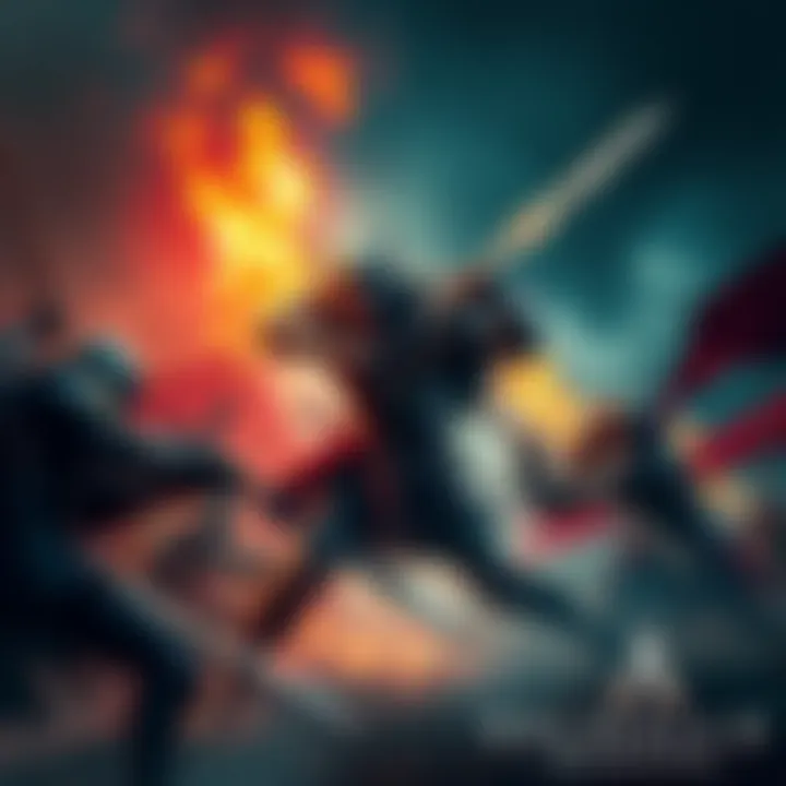 A Viking warrior battles enemies with a sword, showcasing intense combat in AC Valhalla.