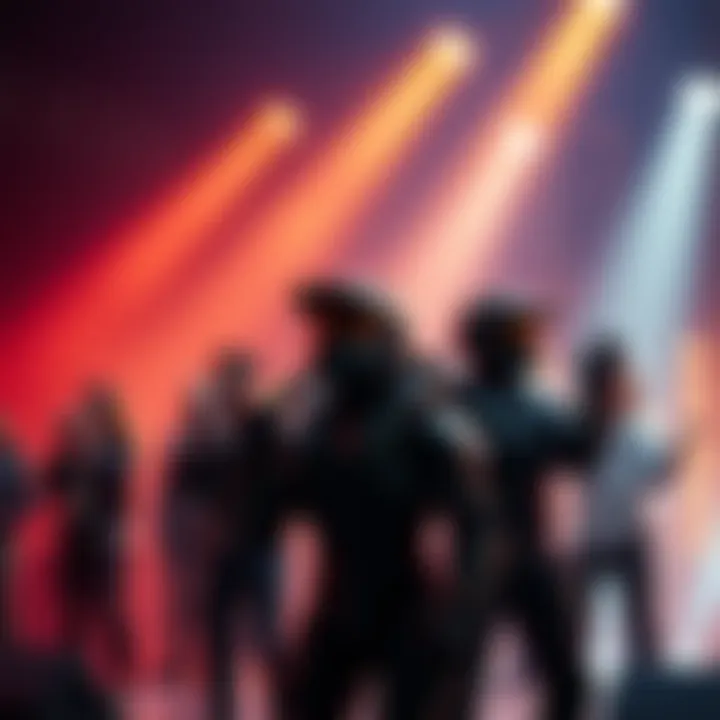 A group of singers performing an acapella version of the Halo theme song, showcasing their vocal skills on stage.