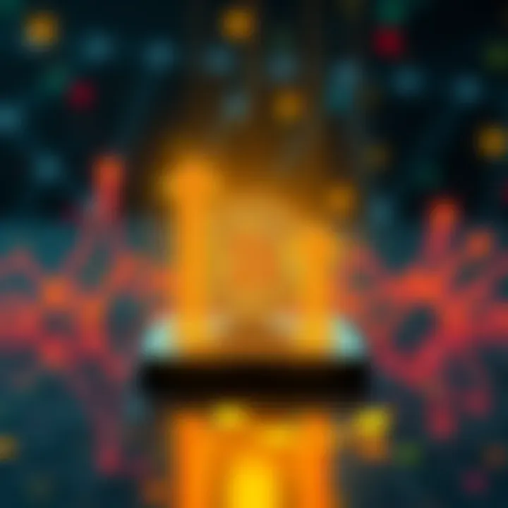 A graphic showing a digital account with a dollar sign and upward arrows, representing its market value