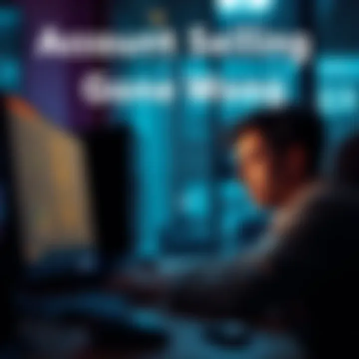 A person looking frustrated while on a computer, depicting a scam experience related to selling an online account.