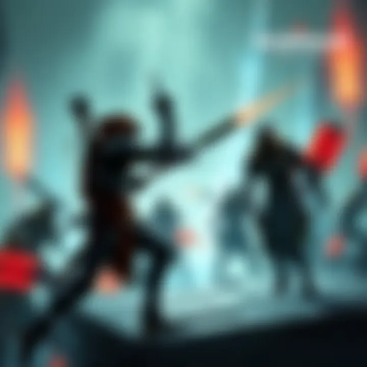 A group of Acolytes challenging a Tenno Warframe in a Steel Path mission setting, highlighting their combat dynamic and interactions.