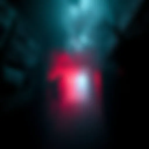 Action-Horror Game Scene A dark, eerie setting with a tense atmosphere, featuring a character exploring a creepy environment with glowing lights and ominous shadows, reminiscent of classic horror games.