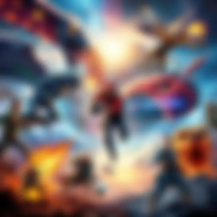 A collection of popular action and adventure video games featuring dramatic scenes and characters in action, including warriors, monsters, and epic landscapes.