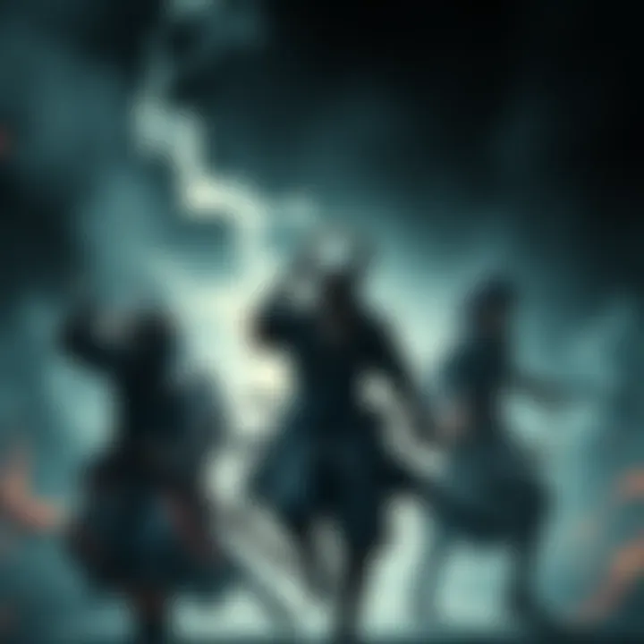 Three gaming characters representing Sekiro, Nioh 2, and LOP+Dlc in a fantasy battle scene
